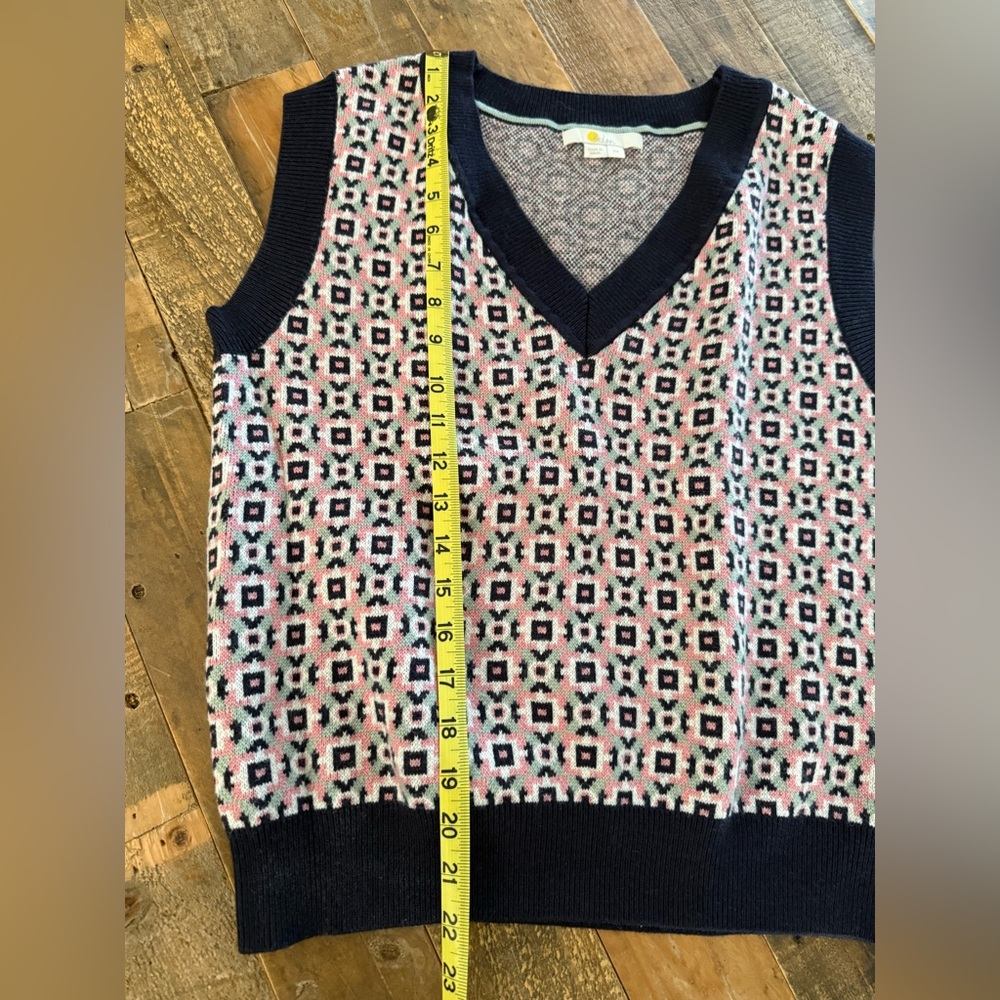 Boden Multicolor V-Neck Sweater Vest XS - Picture 4 of 5